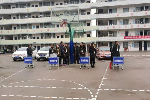 简阳市养马中学应急疏散演练2