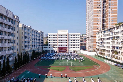 简阳市阳安中学操场集会