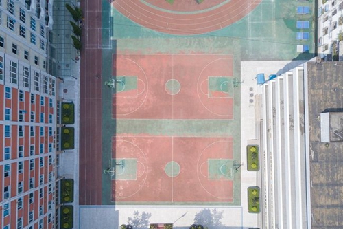 简阳市阳安中学校园鸟瞰