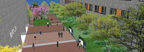 成都市实验外国语学校校园通道2