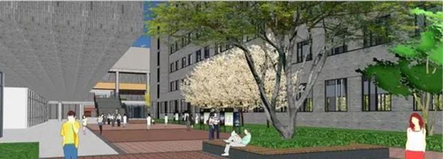 成都市实验外国语学校校园一隅