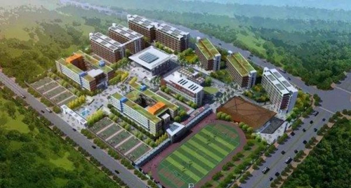 遂宁绿然国际学校学校鸟瞰图