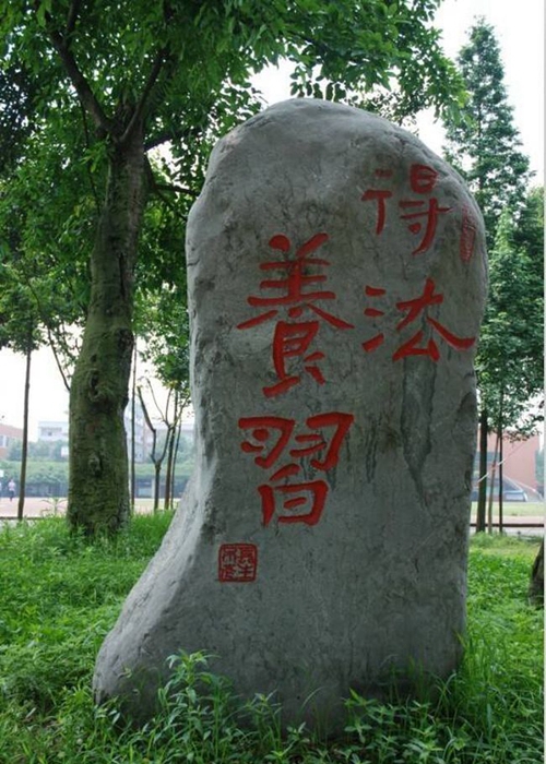 四川省大邑中学校园石