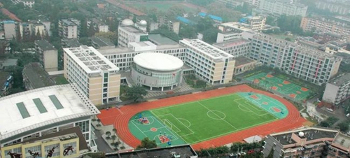 四川大学附属中学(成都12中)校园鸟瞰图