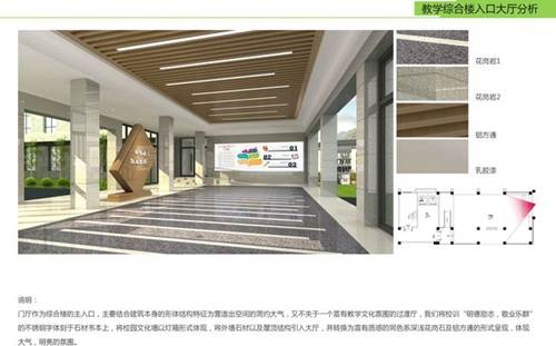 金堂县淮口中学校校园效果图2