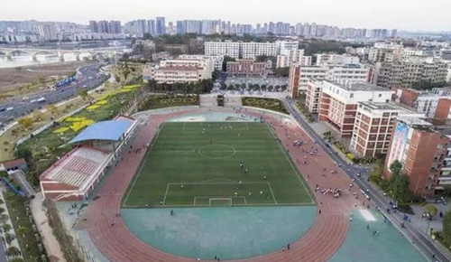 四川省南充市白塔中学操场俯视图