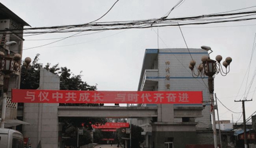 四川省仪陇中学学校门口