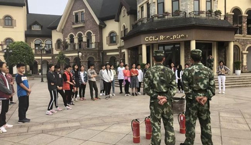 成都协同国际学校消防演练