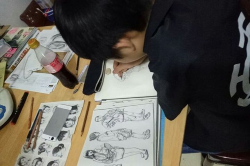 成都青白江源木画室学生作品3