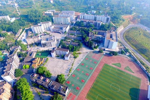 四川省蓬安中学校园全景2