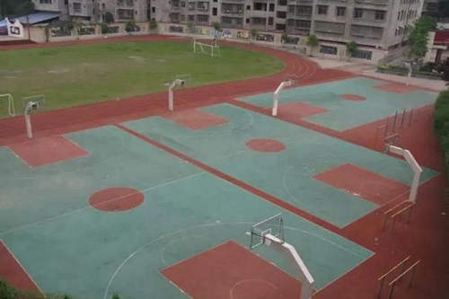 蓬安县徐家中学俯视操场